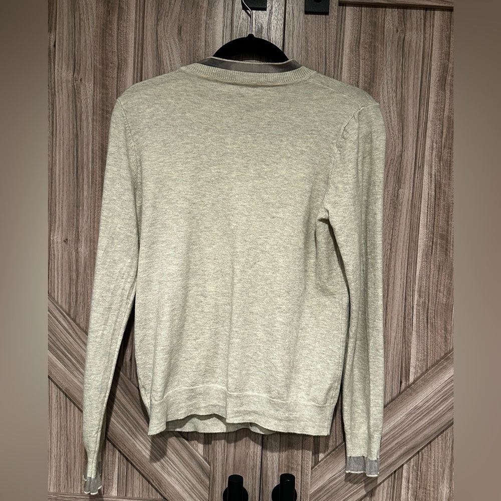 Contrast Mesh Button Front Cardigan - Picture 6 of 7